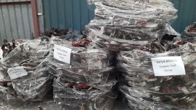 Approx. 4,100 Kg of Insulated Copper Coil & Connector Rings Damaged due to Short Circuit of Stator Winding and damage to the Permanent Magnets in Rotor